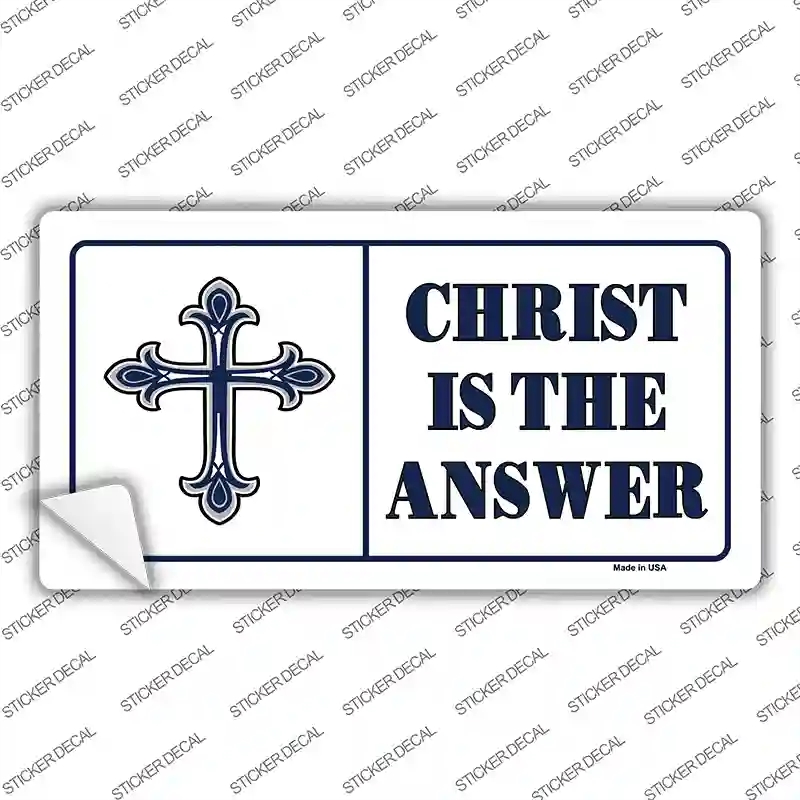 LP-250s-L Christ is the Answer Vanity Novelty Sticker Decal, Large