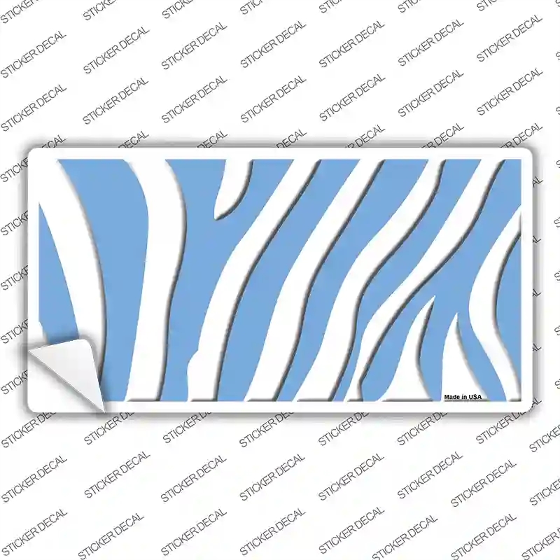 LP-2911s-L Light Blue White Zebra Novelty Sticker Decal, Large