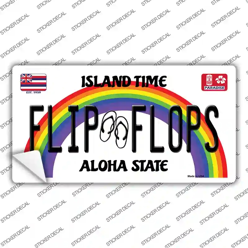 LP-12557s-S Flip Flops Hawaii Novelty Sticker Decal, Small
