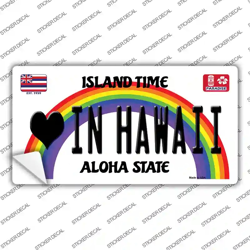 LP-12567s-XL Love in Hawaii Novelty Sticker Decal, Extra Large