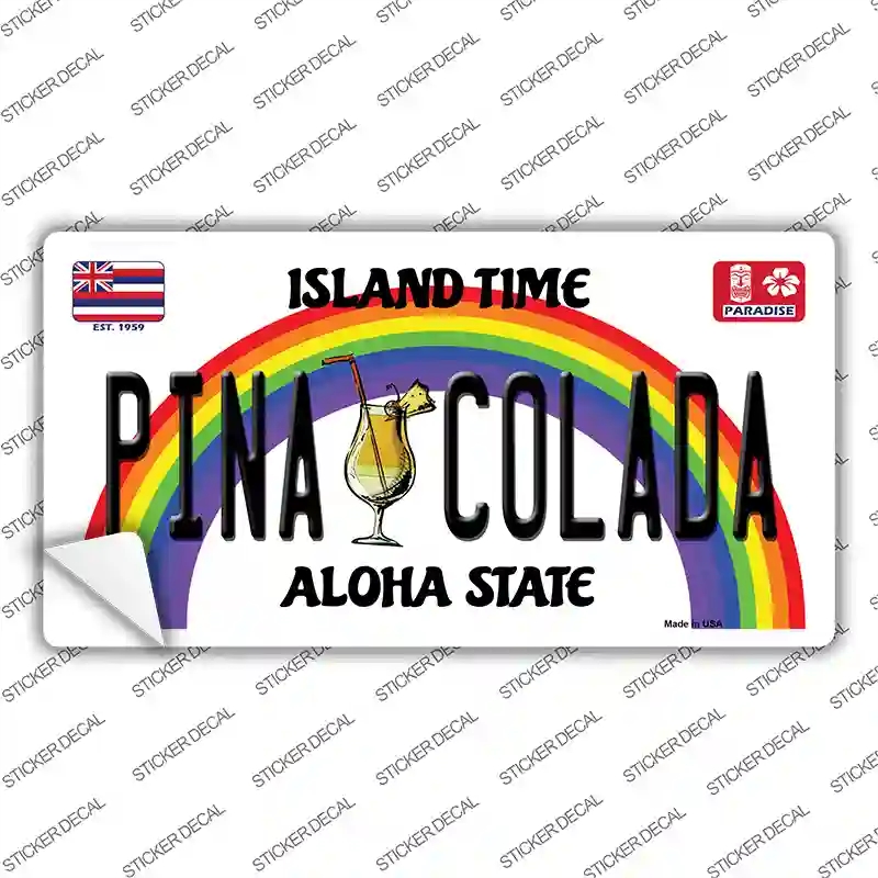 LP-12575s-S Pina Colada Hawaii Novelty Sticker Decal, Small