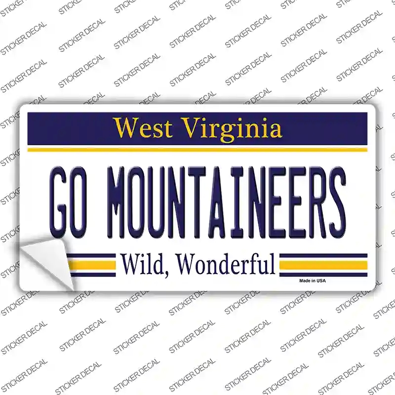 LP-13112s-L Go Mountaineers Novelty Sticker Decal, Large