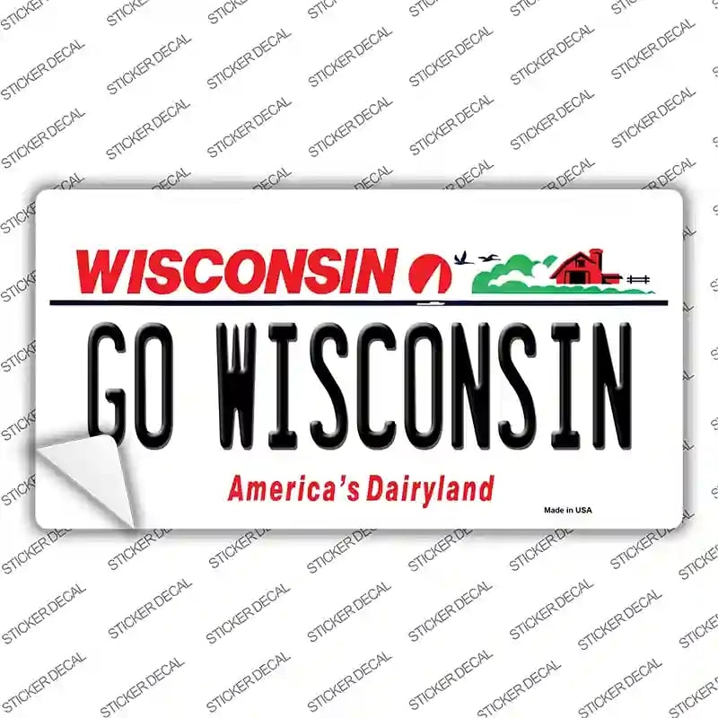 LP-13120s-S Go Wisconsin Novelty Sticker Decal, Small
