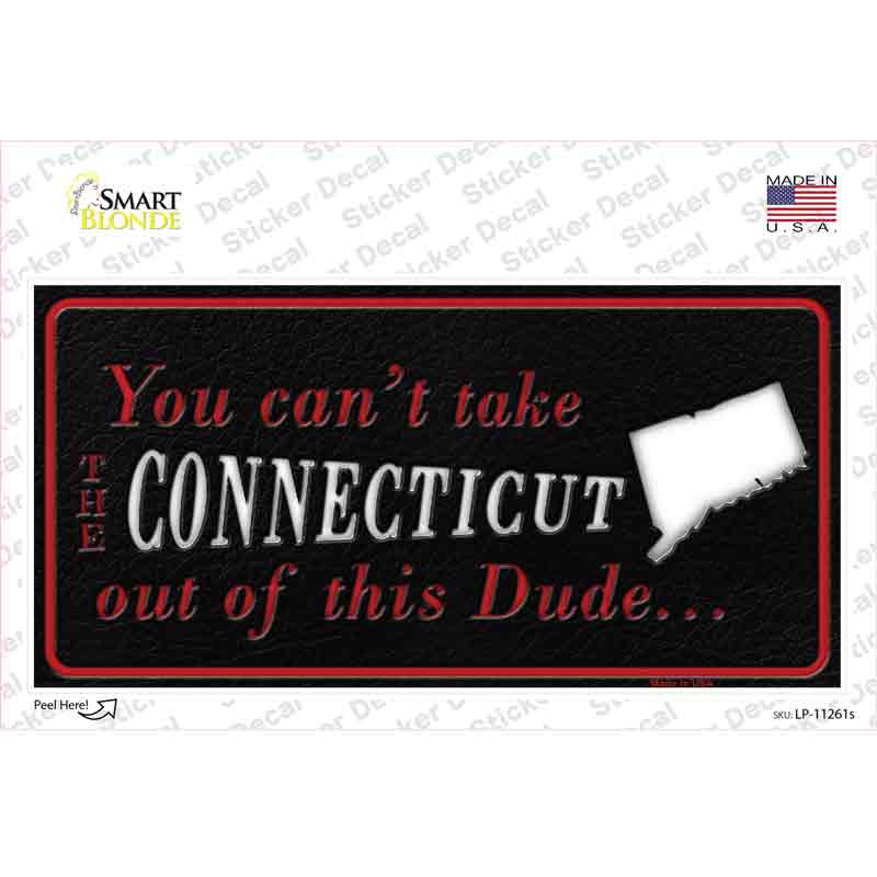 LP-11261s-M Connecticut Dude Novelty Sticker Decal, Medium