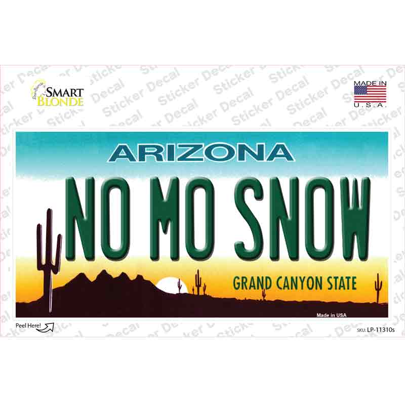 LP-11310s-M No Mo Snow Novelty Sticker Decal, Medium