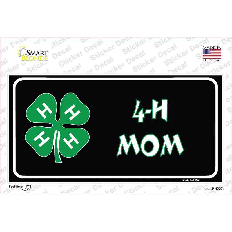 LP-4227s-M 4-H Mom Novelty Sticker Decal, Medium