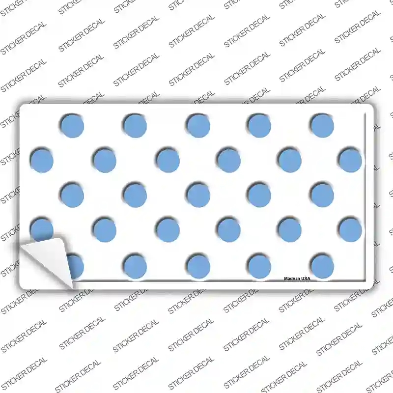 LP-2983s-XL Light Blue White Polka Dot Novelty Sticker Decal, Extra Large