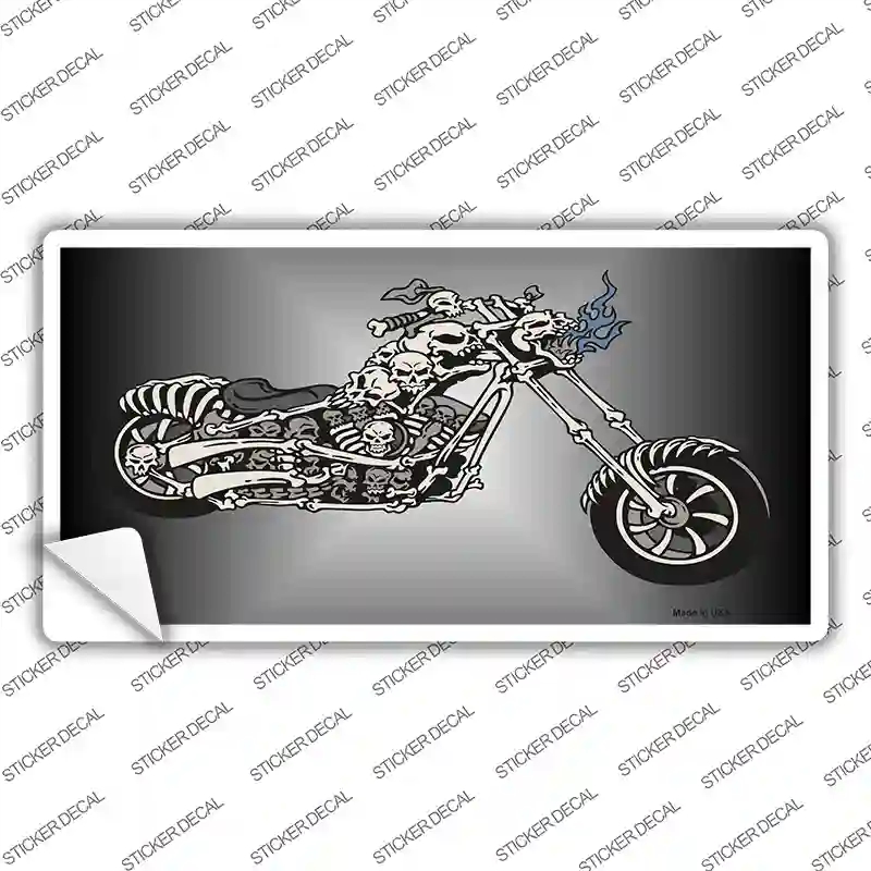 LP-3467s-L Chopper Skull Novelty Sticker Decal, Large