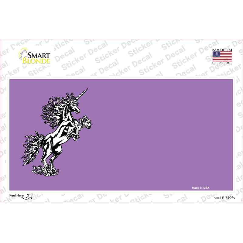 LP-3495s-M Unicorn Offset Novelty Sticker Decal, Medium