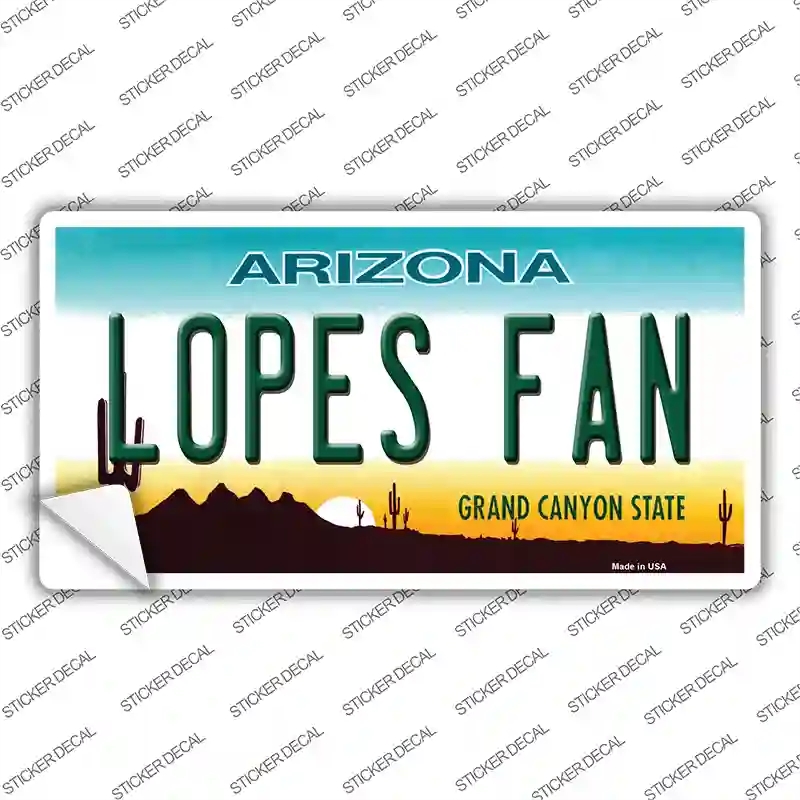 LP-12635s-XL Lopes Fan Novelty Sticker Decal, Extra Large