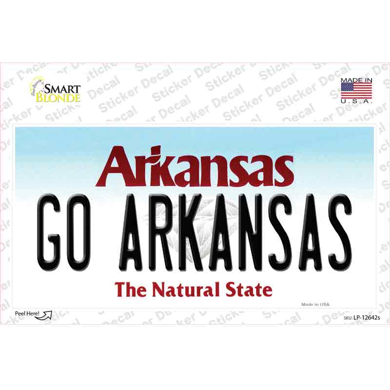LP-12642s-M Go Arkansas Novelty Sticker Decal, Medium
