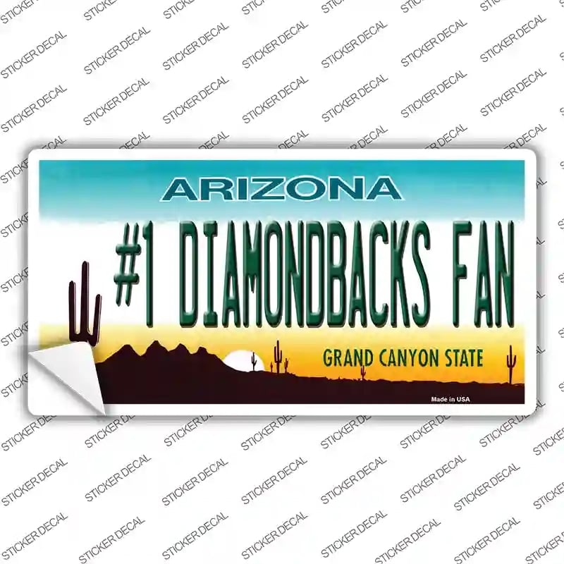LP-13316s-L Number 1 Diamondbacks Fan Novelty Sticker Decal, Large