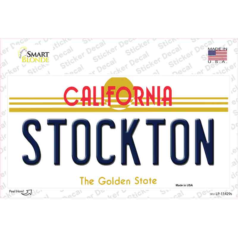 LP-11429s-M Stockton California Novelty Sticker Decal, Medium