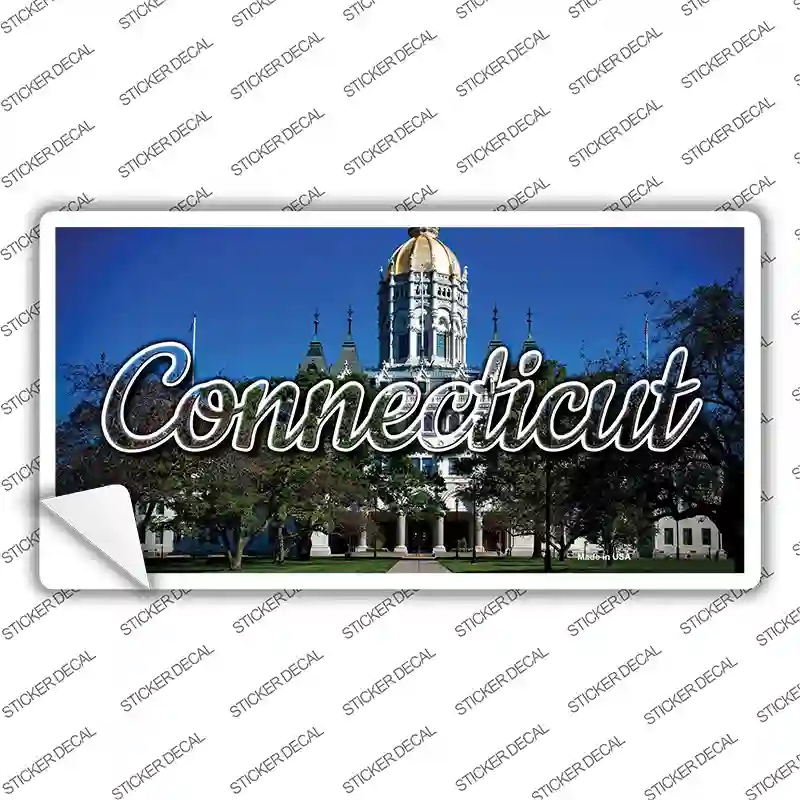 LP-11590s-S Connecticut Capital Building State Novelty Sticker Decal, Small
