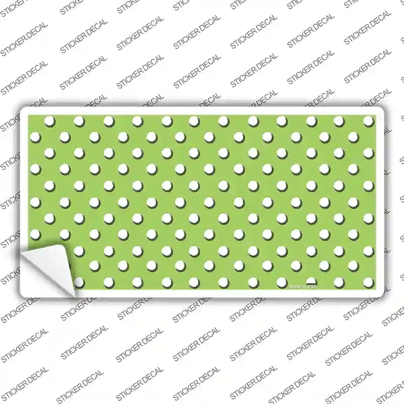 LP-4376s-L Lime Green Polka Dot Novelty Sticker Decal, Large