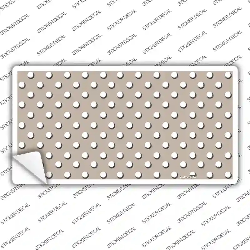 LP-4377s-L Tan Polka Dot Novelty Sticker Decal, Large