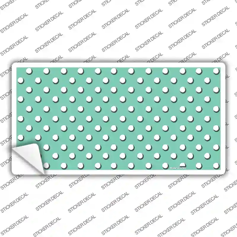 LP-4379s-L Mint Polka Dot Novelty Sticker Decal, Large