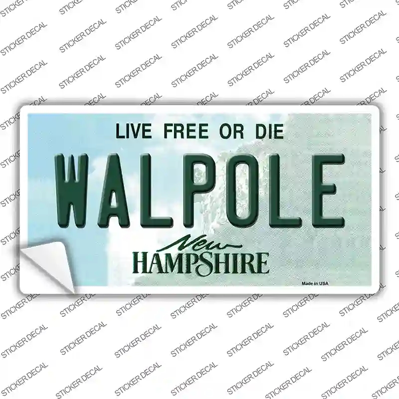 LP-13790s-S Walpole   Hampshire Novelty Sticker Decal, Small