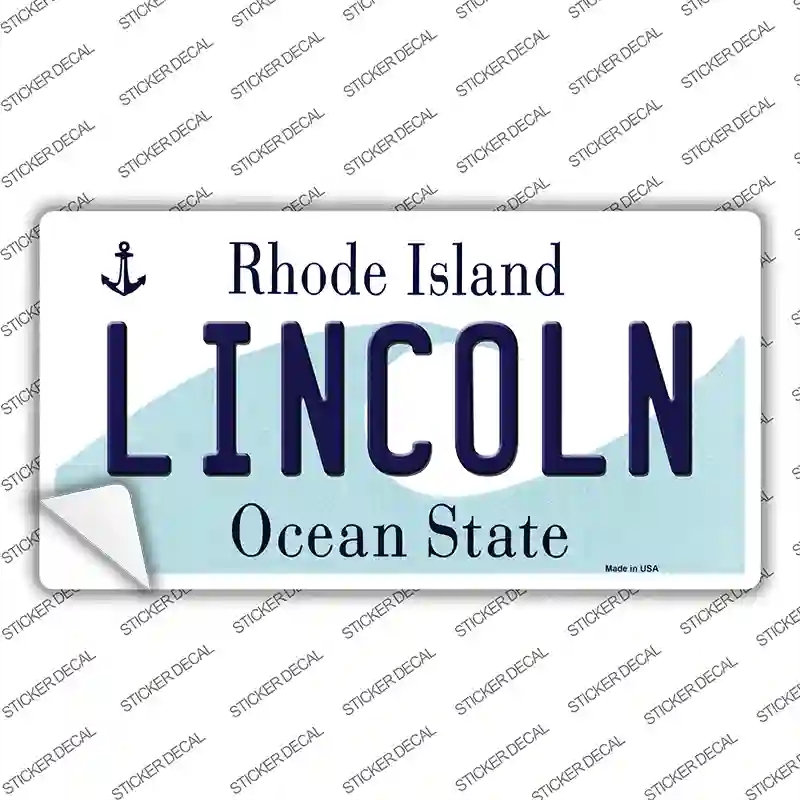 LP-13812s-L Lincoln Rhode Island Novelty Sticker Decal, Large