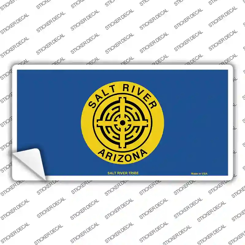 LP-1864s-L Salt River Tribe Flag Novelty Sticker Decal, Large
