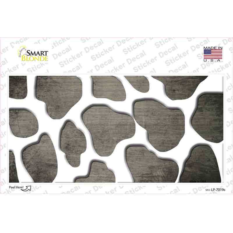 LP-7019s-M Tan White Giraffe Oil Rubbed Novelty Sticker Decal, Medium