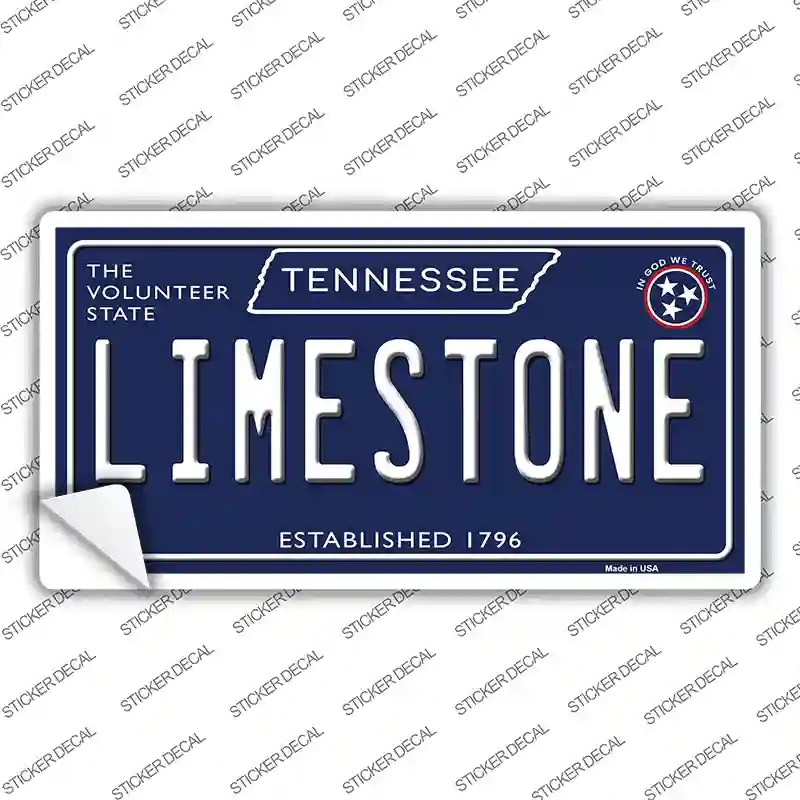 LP-13893s-L Limestone Tennessee Blue Novelty Sticker Decal, Large
