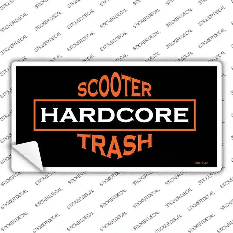 LP-2004s-L Hardcore Scooter Trash Black Novelty Sticker Decal, Large
