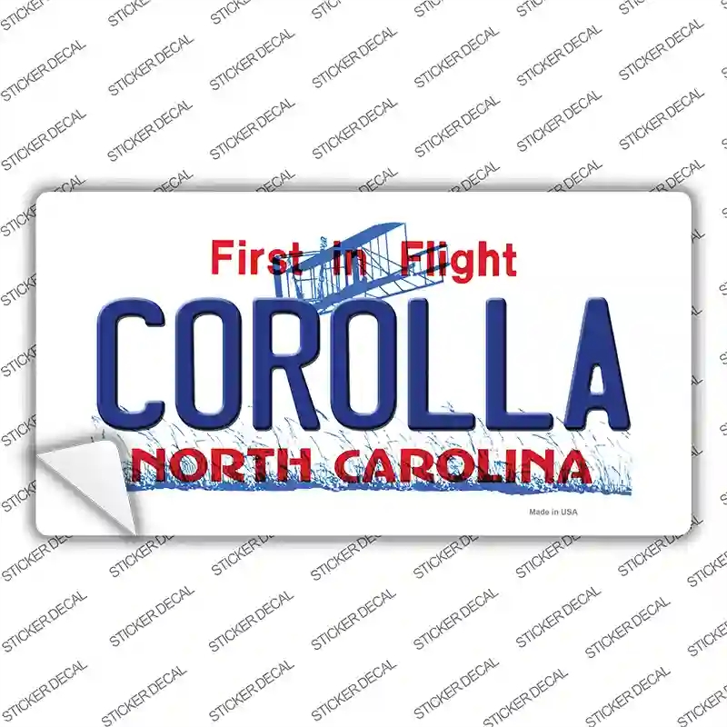 LP-12108s-S Corolla North Carolina State Novelty Sticker Decal, Small