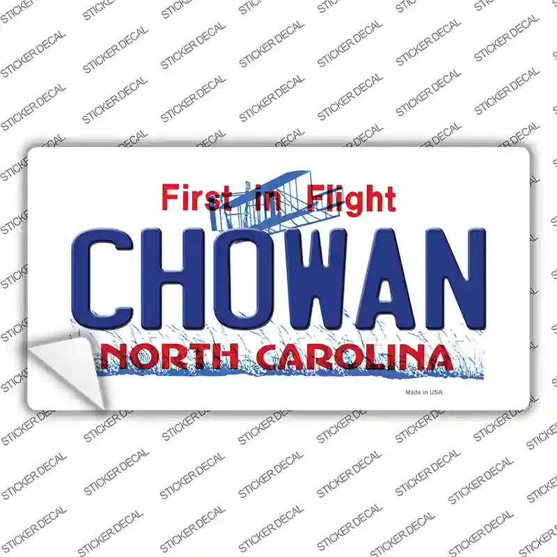 LP-12110s-L Chowan North Carolina State Novelty Sticker Decal, Large