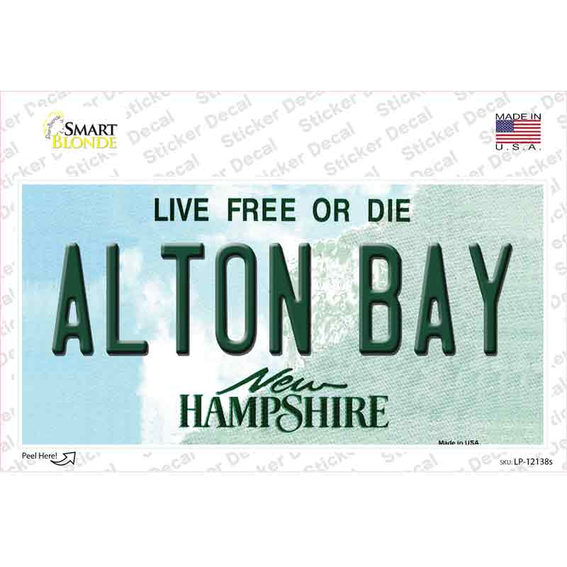 LP-12138s-M Alton Bay   Hampshire Novelty Sticker Decal, Medium