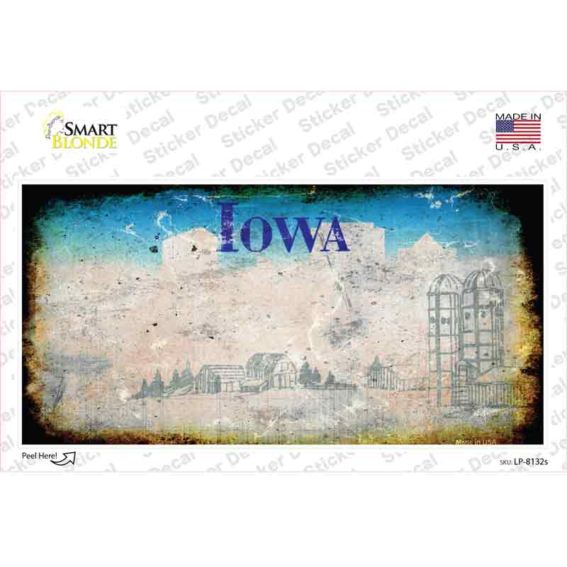 LP-8132s-M Iowa State Rusty Novelty Sticker Decal, Medium