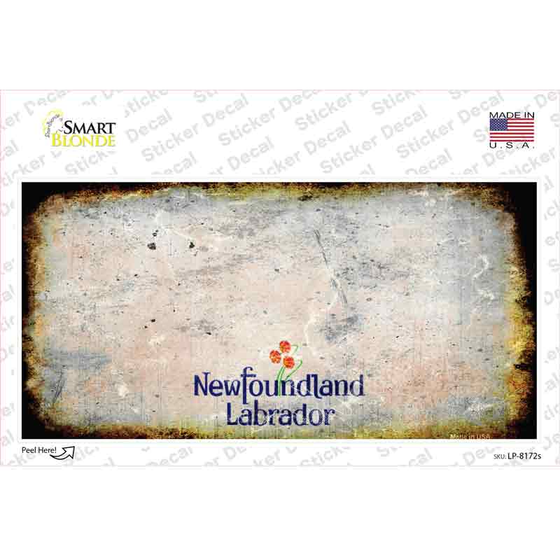 LP-8172s-M   Foundland Rusty Novelty Sticker Decal, Medium