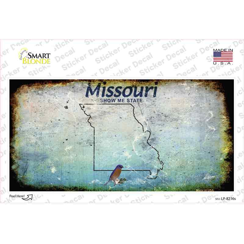 LP-8216s-M Missouri Rusty Novelty Sticker Decal, Medium
