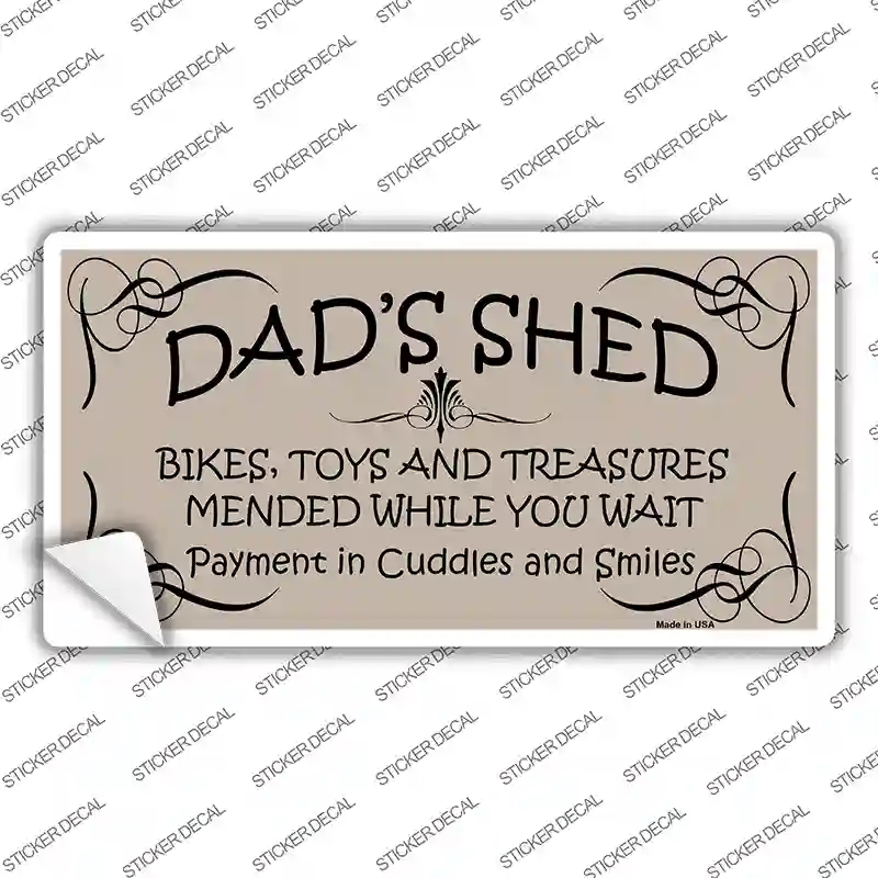 LP-4286s-XL Dads Shed Novelty Sticker Decal, Extra Large