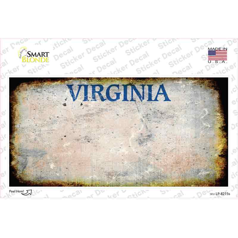 LP-8215s-M Virginia Rusty Novelty Sticker Decal, Medium