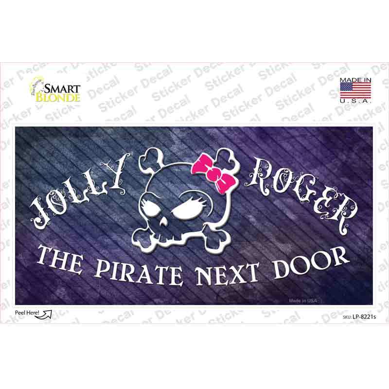 LP-8221s-M The Pirate Next Door Novelty Sticker Decal, Medium