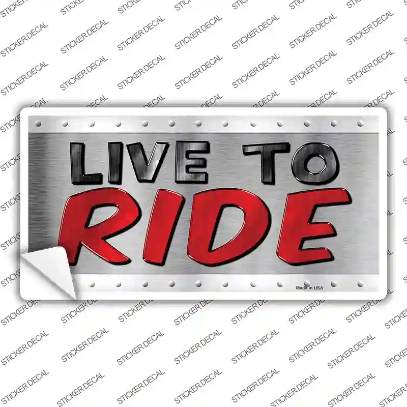 LP-8369s-XL Live to Ride Novelty Sticker Decal, Extra Large