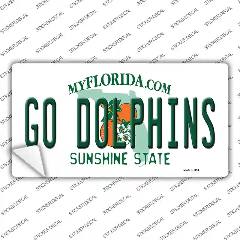 LP-13363s-XL Go Dolphins Novelty Sticker Decal, Extra Large