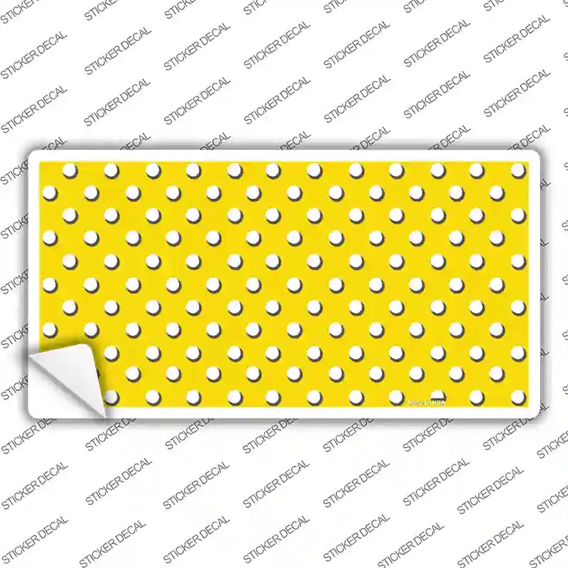 LP-4369s-L Yellow Polka Dot Novelty Sticker Decal, Large