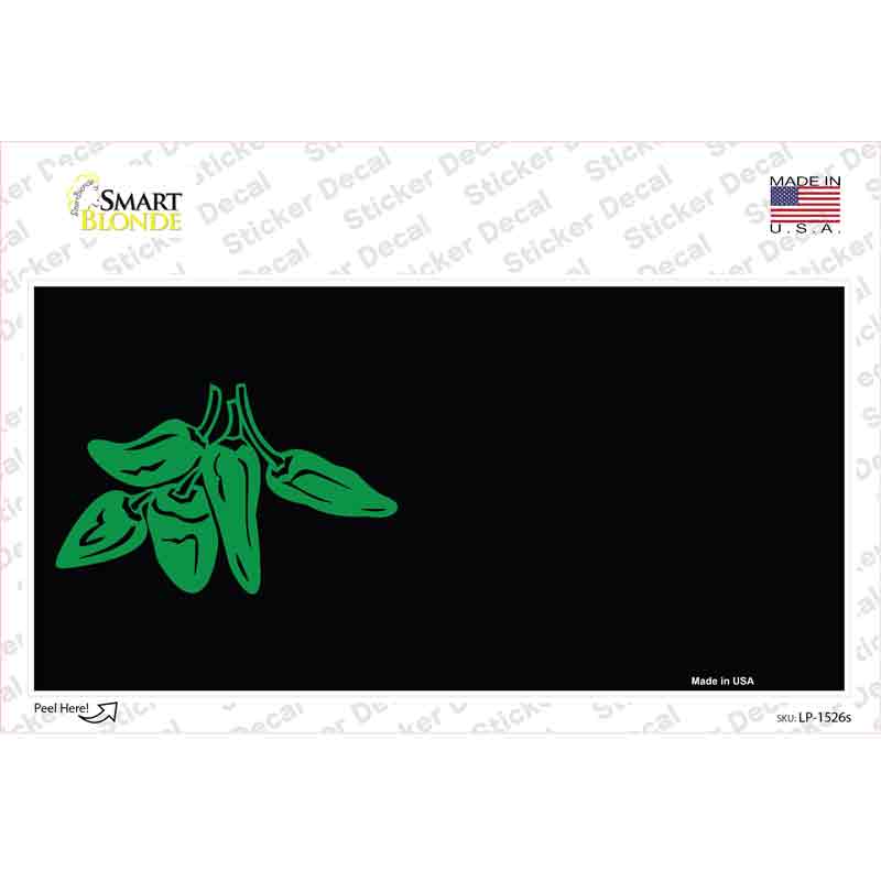 LP-1526s-M Green Chili Offset Novelty Sticker Decal, Medium