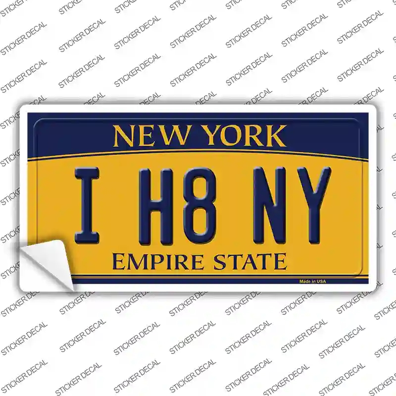 LP-8975s-L I H8 NY   York Novelty Sticker Decal, Large