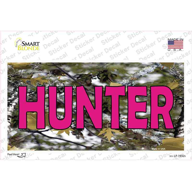 LP-1932s-M Pink Hunter Novelty Sticker Decal, Medium