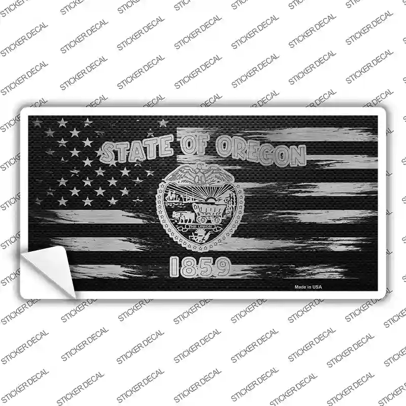 LPC-1129s-L Oregon Carbon Fiber Novelty Sticker Decal, Large