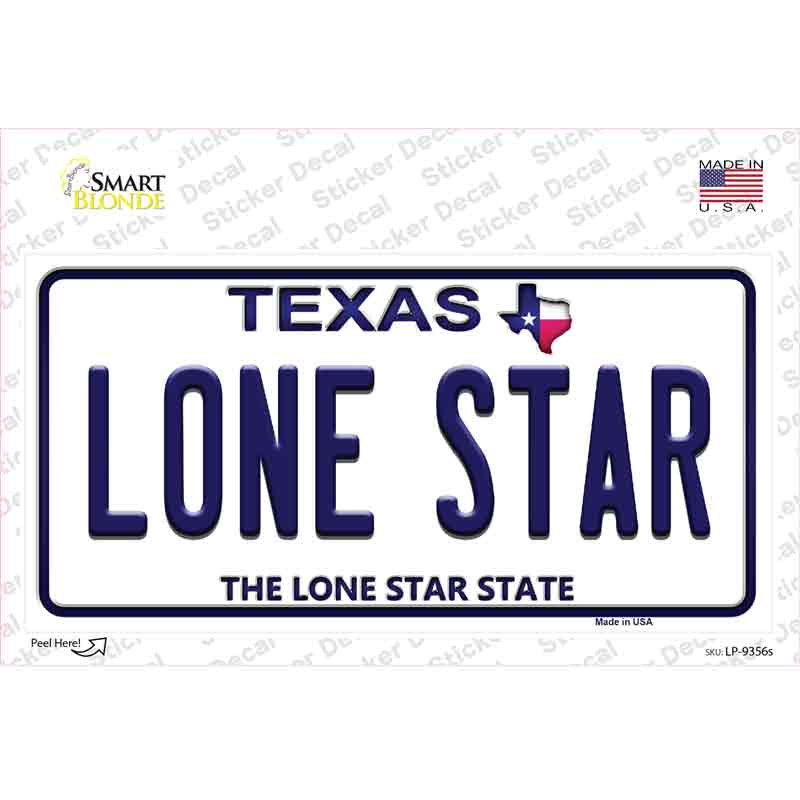 LP-9356s-M Lone Star Texas Novelty Sticker Decal, Medium