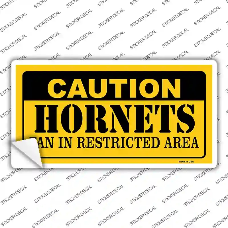 LP-2611s-L Caution Hornets Fan Novelty Sticker Decal, Large