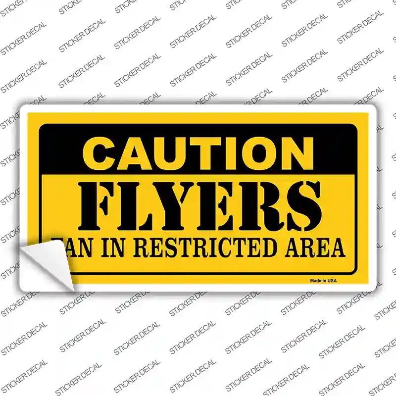 LP-2663s-L Caution Flyers Novelty Sticker Decal, Large