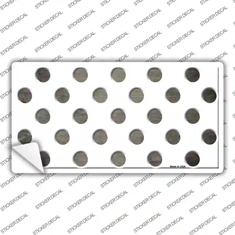 LP-6969s-L Tan White Dots Oil Rubbed Novelty Sticker Decal, Large