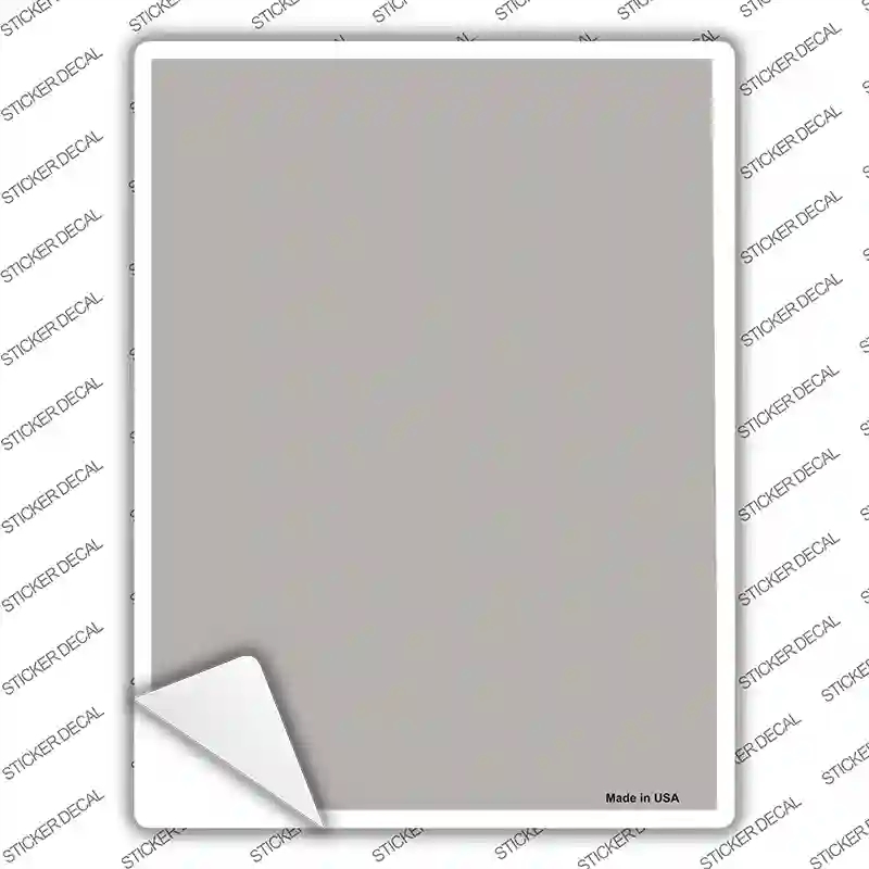P-2181s-L Solid Gray Novelty Rectangle Sticker Decal, Large