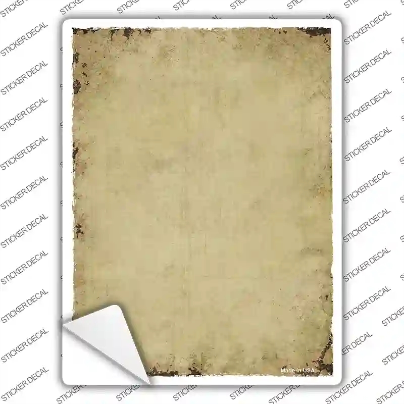 P-2190s-L Cream Torn Edge Novelty Rectangle Sticker Decal, Large