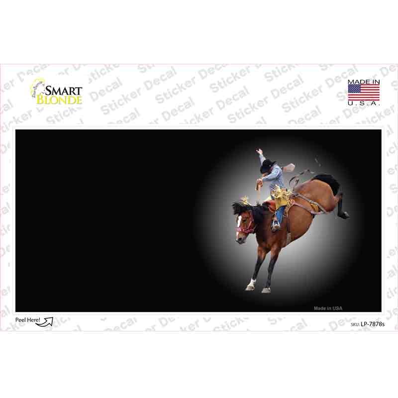 LP-7878s-M Bucking Bronco Offset Novelty Sticker Decal, Medium